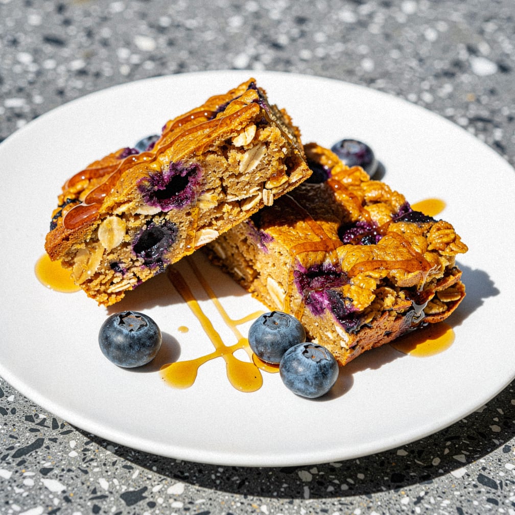 Blueberry protein baked oats