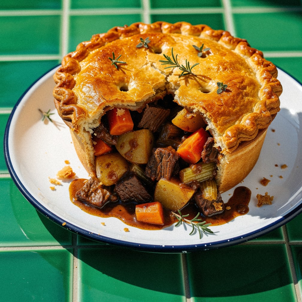 Steak & onion pub pie