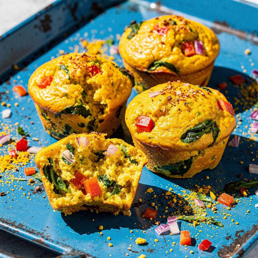 Tofu & spinach breakfast muffins