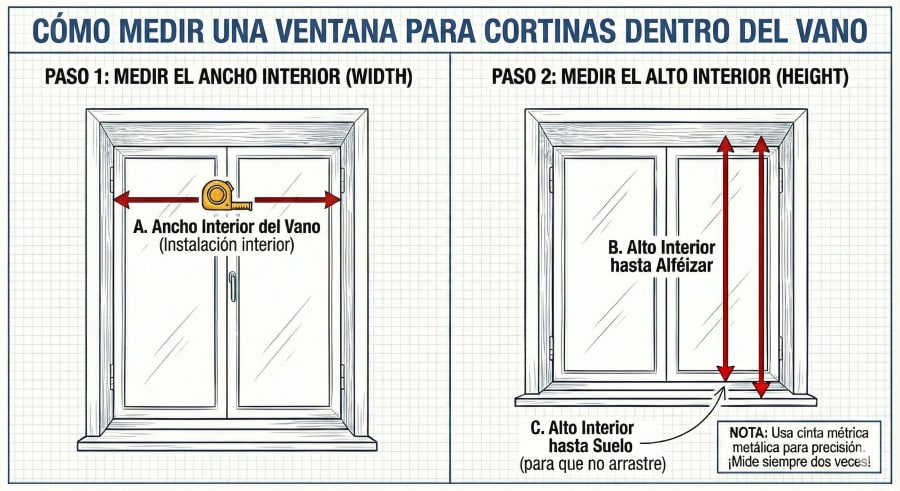 Medición dentro del vano
