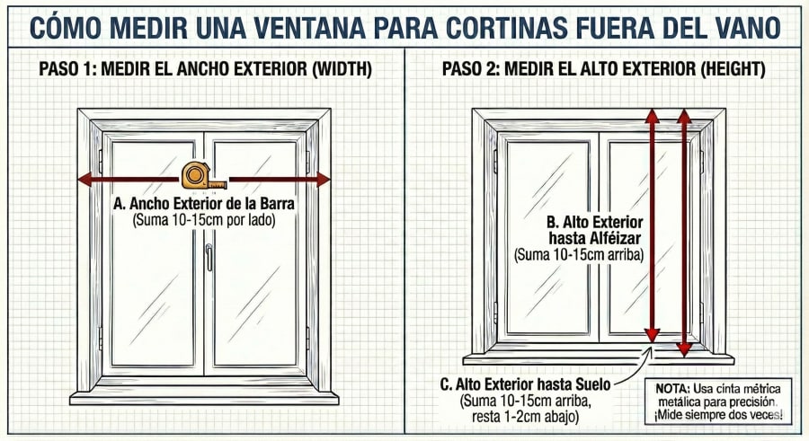Medición fuera del vano