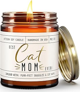 Best Cat Mom Ever Candle with Vanilla, Coconut & Vetiver