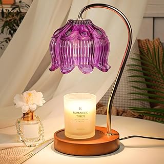 Purple Candle Warmer Lamp with Timer, Electric Candle Warmer, Women Birthday Christmas Gift, Flower Wax Warmer for Yankee Candle Lovers, Vintage Melt Lamp for House Warming Gifts for Mom, Friend product image