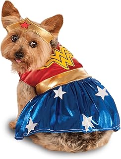 DC Comics: Wonder Woman Pet Costume for Dogs or Cats by Rubies, Medium product image
