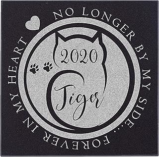 Personalized Cat Memorial Stone with Pet Name and Dates