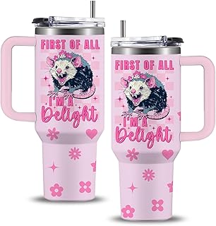 Sarcastic Angry Opossum Tumbler 40oz with Handle product image