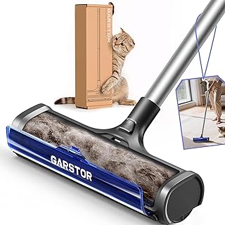 Carpet Hair Removal Tool, Long Handle Dog Hair Remover, Reusable Carpet Sweeper, Pet Fur Remover with Dust Container for Carpet, Rugs, Mats, Furniture, Upholstery product image