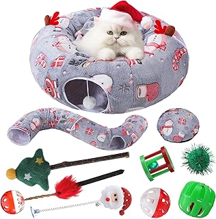 Dansydaisy Cat Tunnel Under Christmas Tree product image