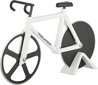 Bicycle Pizza Cutter - TOUR de PIZZA Cutter with Display Stand - White Elephant Gifts, Kitchen Gagdets, Funny Gift Ideas product image