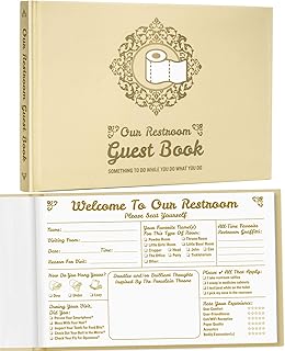 Bathroom Guest Book - Funny Housewarming Gift, Hostess Gift, or White Elephant Gift Idea product image