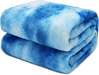Blue Fleece Blanket, Soft Plush Microfiber Throw for Couch, Sofa, Bed, Luxury Cozy Warm Lightweight Blanket, Living Room Bedroom Home Decor, Travel Camping Gifts for Women and Men product image