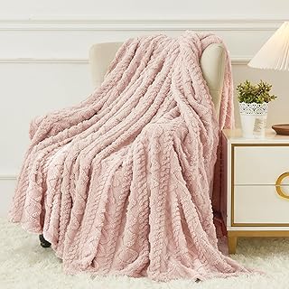Aganear Flannel Throw Blanket - Cozy Soft Lightweight Fuzzy Portable Throw Blankets, Boho Decor for Home, Warm Gifts for Birthday, Christmas, Halloween, Housewarming(50"x60", Pink) product image