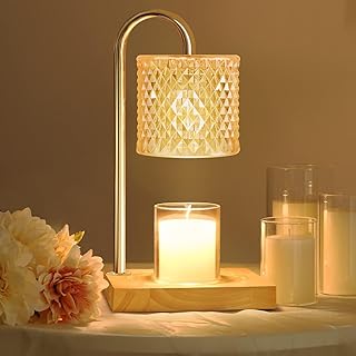 Candle Warmer Lamp with Timer Dimmer, Birthday Gifts for Women Mom, House Warming Gifts, Elegant New Home Decor, Wax Warmer for Jar Candles, Heater Lamp for Scented Wax, Amber Glass product image
