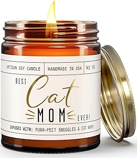 Best Cat Mom Ever Candle with Vanilla, Coconut & Vetiver