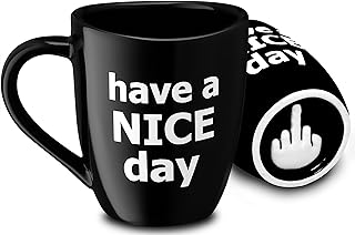 Decodyne Funny Coffee Mug, Gag White Elephant Gifts for Adults and Coworkers - Perfect for Bachelorette Parties, Christmas, and Novelty Gifts, 14 Ounce (Black) product image