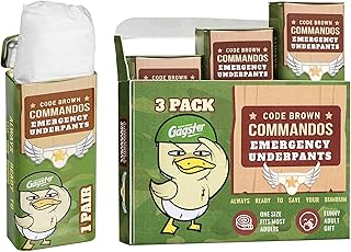 Gagster Emergency Underwear - 3 Pairs Instant Disposable Funny Underwear in Compact Container, White Elephant Joke Ideal Gag Gifts for Men, Secret Santa, Birthday Prank Gifts - Travel Size - One Size product image