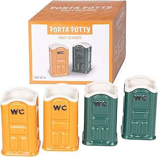 Funny Ceramic Porta Potty Shot Glasses product image