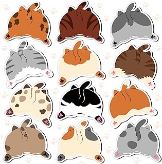 Flutesan Cat Bum Locker Magnets, funny novelty gift for cat lovers