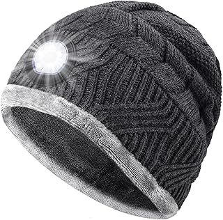 HIGHEVER LED Beanie Hat with Light: Christmas Stocking Stuffers for Men Adult for Teen Boys Men Dad Winter Gifts product image