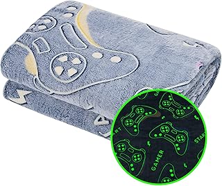 Glow in The Dark Blanket Game Controller Throw Blanket, Toys for Kids Boyfriend, Boys Teen Soft Cozy Gaming Blanket Gamer Gifts Game Decor Blankets for Home Bedroom 80"x60" product image