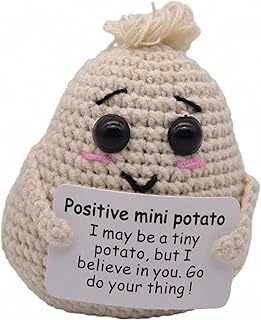Mini Cute Funny Positive Life Potato Tomato Eggplant Onion Cute Animals Creative Knitted Holding Card Crochet Birthday Christmas Girls Gifts Party Decor product image