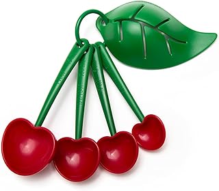 OTOTO Measuring Cups Set - Teaspoons for Dry & Liquid Ingredients, BPA-free & Dishwasher Safe, Funny Gifts, Baking Accessories, Unique Kitchen Gadgets (Mon Cherry) product image