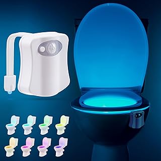 RainBowl Toilet Bowl Night Light - Unique Cool Gadget with Motion Sensors & Multi Color LED - Funny Gag Gifts for Men, Dad, Husband, Boyfriend - Fun Birthday Present for Him product image