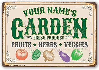 Personalized Garden Sign Decor - Custom Durable Metal Plaque - 8