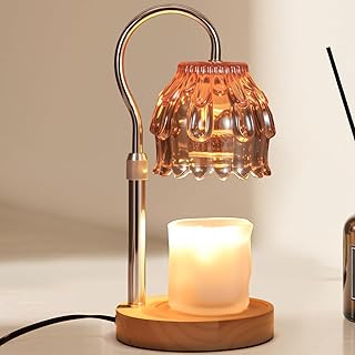 SnowBB Flower Candle Warmer Lamp, Timer Dimmer, Adjustable Height, Birthday Gift for Women Mom Friend Sister, House Warming Gift New Home Decor, Vintage Wax Melt Warmer, Christmas White Elephant Gifts product image