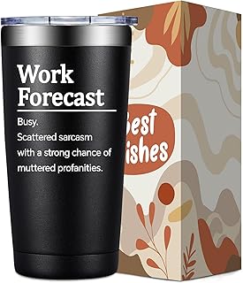 SpenMeta Coworker Gifts for Men Women - Administrative Professional Day Office Gifts for Work Anniversary Bestie Boss Manager 20 Oz Work Forecast Sarcasm Tumble Cup product image