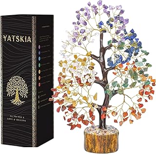YATSKIA 7 Chakra Tree of Life, Crystal Tree Gifts for Women, Home Office Decor, Crystals and Healing Stones, Gemstone Trees Decor, Handcrafted Housewarming Gifts (10-12 Inch) product image