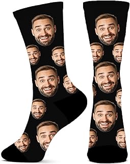 Dreamdecor Custom Funny Socks with Photo Novelty Face Crew Socks Personalized Funny Gifts for Men Women Kids product image