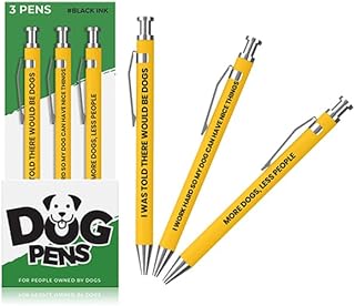 Funny Dog People Pens - 3PCS Retractable Sarcastic Ballpoint Pens with Hilarious Dog Quotes and Smooth Black Ink - Novelty Office Gag Gift for Coworkers and Friends product image