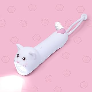 CoolGift Mart Silicone Cat Flashlight, Rechargeable Hanging Night Light for Camping, Night Walks and Home Use, Animal Themed Themed Portable Torch product image