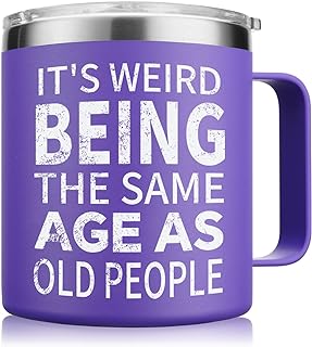 NOWWISH Birthday Gifts for Women, It's Weird Being The Same Age As Old People Mug, 40th 50th 65th Birthday Funny Gifts for Women, Mom, Wife, Grandma, Best Friend (14oz, Purple) product image