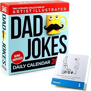 Dad Joke Desk Calendar 2026 - Unique Fun Gift For Dad 365 Daily Dad Jokes, Father Day Gift, Gifts for Men, Stocking Stuffers, Desk or Wall Calendar product image