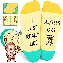 HAPPYPOP Funny Socks for Men Women - Dinosaur Monkey Octopus Raccoon Bee Penguin Lover Gifts product image