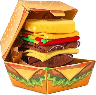 Funny Sushi Burger Socks Box, Crazy Socks for Men Teen Boys Dad, Birthday Christmas Stocking Stuffers Gag Gifts product image