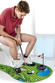 GOODLYSPORTS Toilet Golf, Toilet Golf Game Mini Golf - Gag Gifts for Men - Golf Daddy Funny Dad Gifts, Funny Gift for Men Boyfriend Brother Friend, White Elephant Gifts for Adults product image