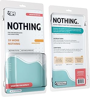 Nothing Gift - Funny Gag Gift for Dad, Mom, Women & Men Who Want Nothing - Hilarious Novelty & Useless Practical Joke for The Person Who Has Everything - Weird Prank Box Stuff product image