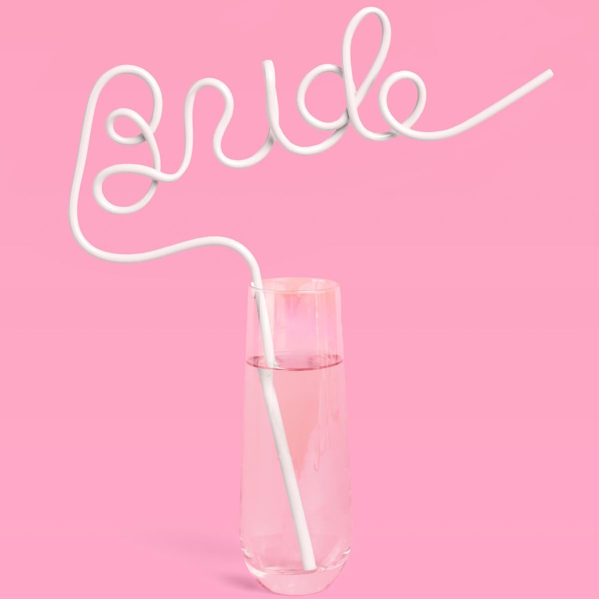 xo, Fetti Bachelorette Party XL White Bride Straw product image