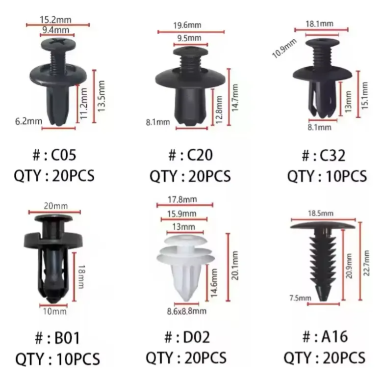 Kit 100 Ganchos Grampas Clips Tapizado Carroceria Vehiculos