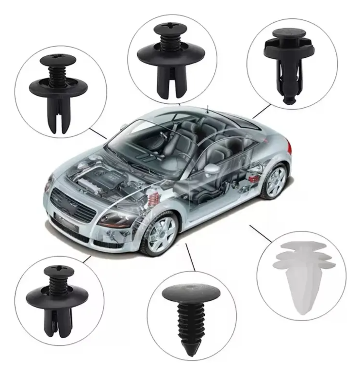 Kit 100 Ganchos Grampas Clips Tapizado Carroceria Vehiculos
