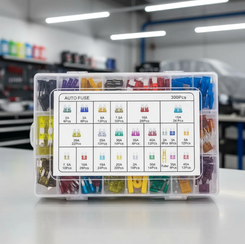 Kit 300 Fusibles Automotor Surtidos Std Y Mini Con Pinza