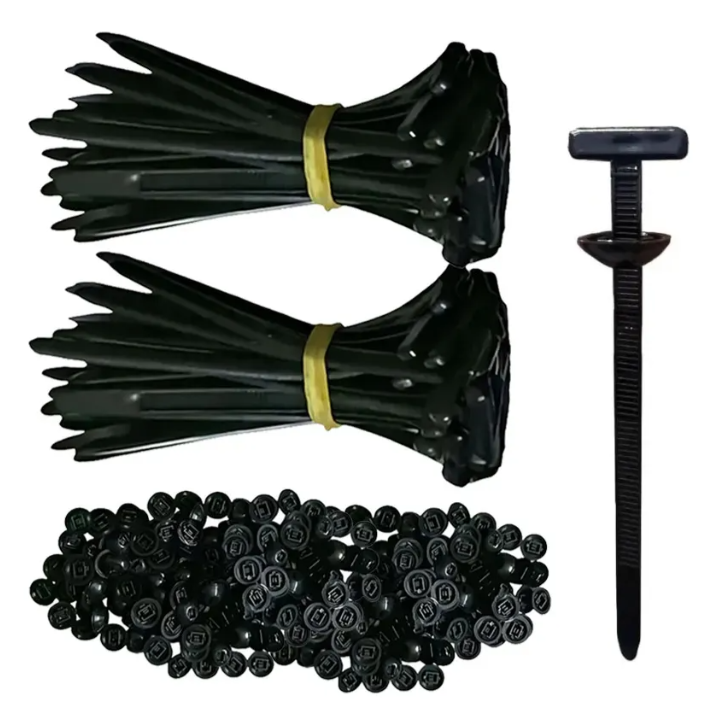 Kit 100 Ganchos Grampas Clips Pasarueda Plasticos Universal