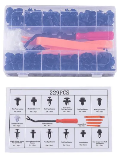 Kit 224 Clips Grampas De Paneles Tapizados + 5 Palancas