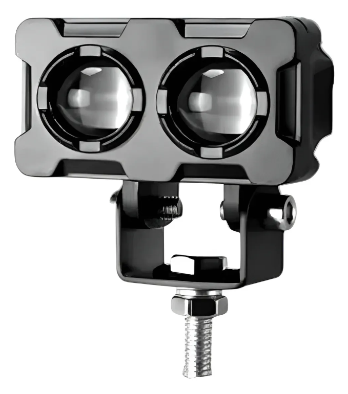 Faro Led Auxiliar Proyector Lupa Alta Potencia Bicolor