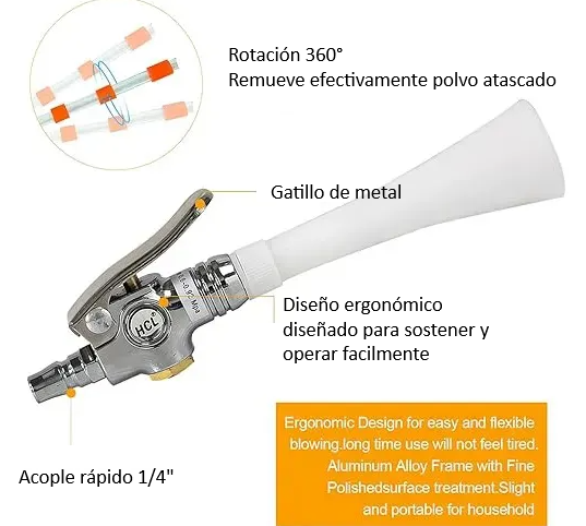 Mini Tornador De Alta Presión Soplador Lava Limpia Y Seca