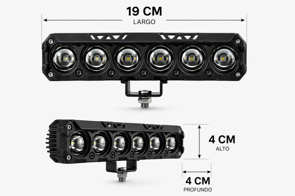 Faro Lupa 6 LED Barra