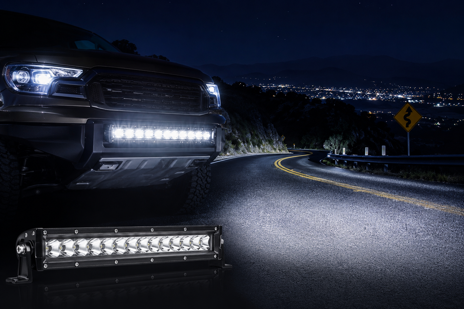 Barra LED para auto y camioneta: más luz y seguridad en caminos oscuros